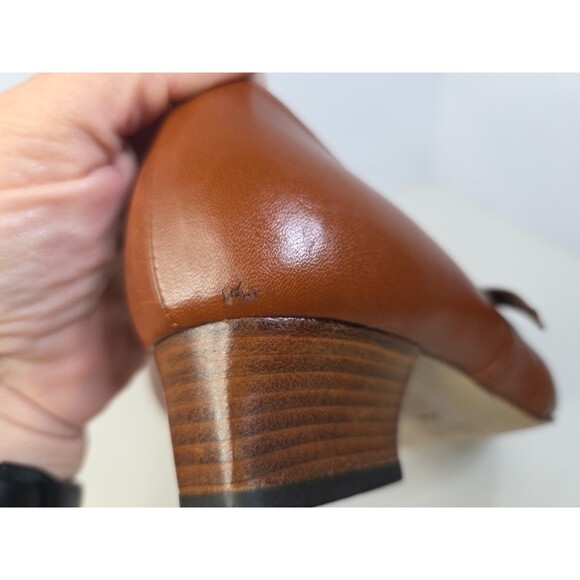 Fragiacomo Shoes Wmn 38 Cognac Leather Mary Jane Academia Librarian Granny - Picture 11 of 12